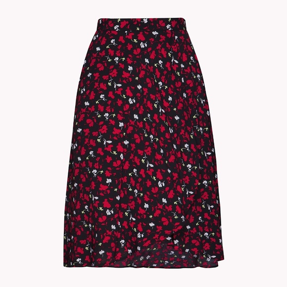 Tommy Printed Hem Detail Skirt - Picture 2 of 5